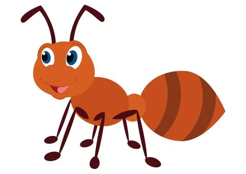 Ant Cartoon Character Vector Stock Illustration