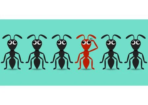 Ant cartoon characters Stock Illustration