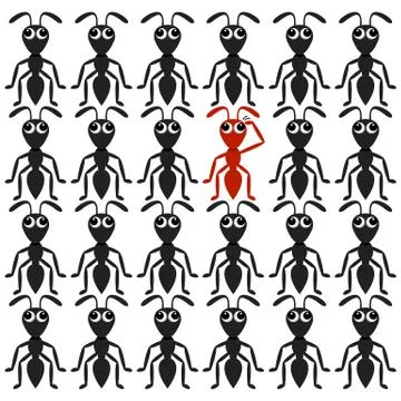 Ant cartoon characters Illustration