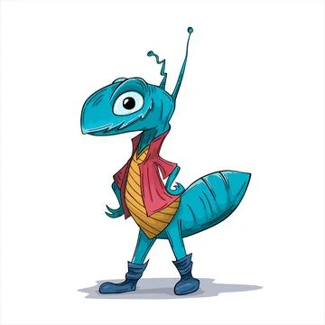 Ant cartoon style Stock Illustration