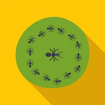 Ant circle forming teamwork and leadership concept イラスト素材