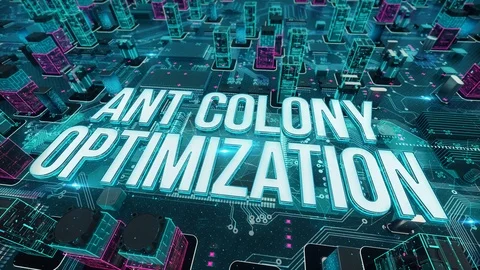 Ant Colony Optimization digital technology hi-tech concept Stock Footage 109449107