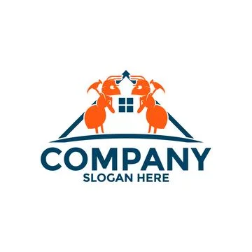 Ant Construction logo vector, Ant Builder or repair logo design template Stock Illustration
