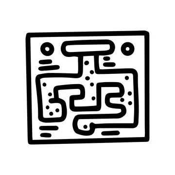 Ant farm line vector doodle simple icon Stock Illustration