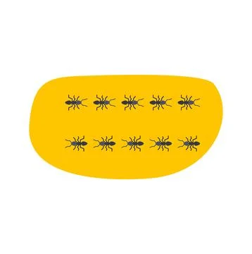 Ant hill insects working together as a team Stock Illustration