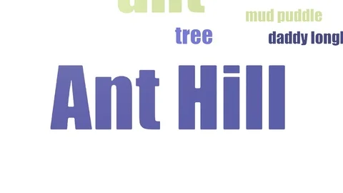 Ant Hill Tag Cloud Animated Isolated Stock Footage 103665955