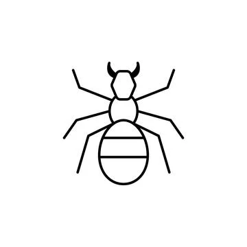 Ant icon. Element of pest icon for mobile concept and web apps. Thin line ant Stock Illustration