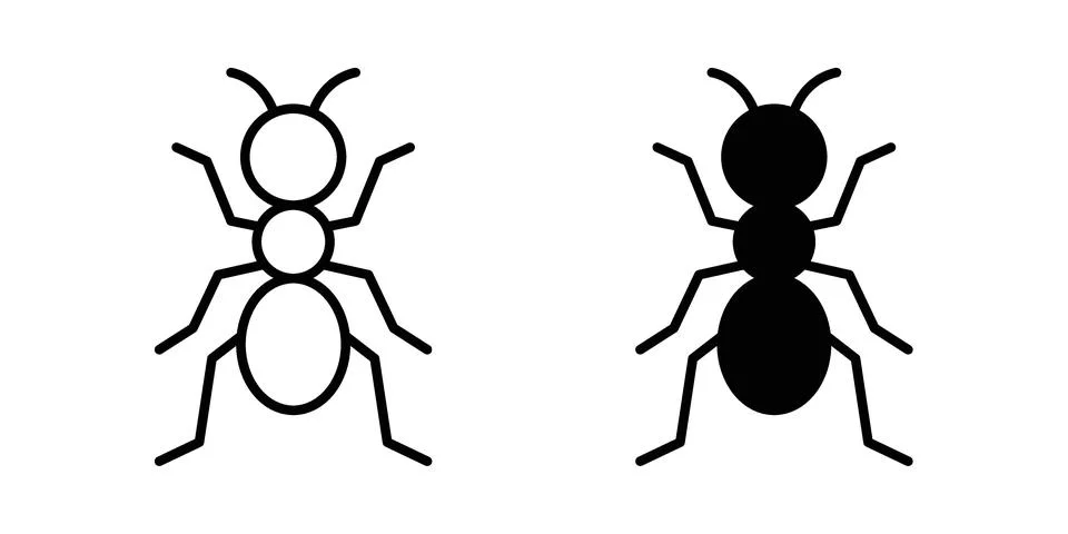 Ant icon set, collection of vector icons Stock Illustration