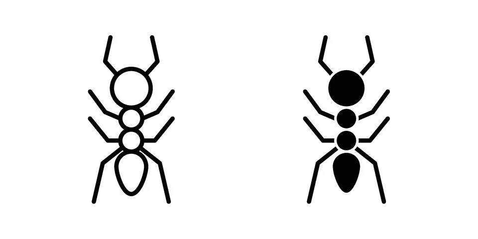 Ant icon set. Vector EPS 10 Stock Illustration