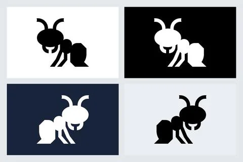 Ant Icon Set Vector Illustration Stockillustratie