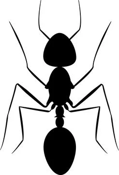 Ant icon vector, Ant Illustration, Ant silhouette Stock Illustration