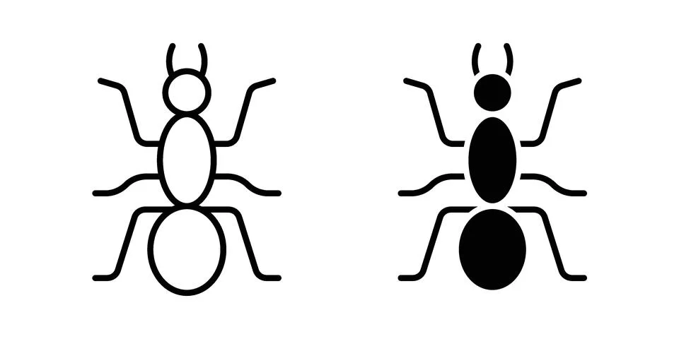 Ant icon vector design. EPS10 Stock Illustration