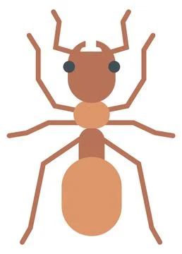 Ant icon. Wild small insect. Natural fauna Stock Illustration