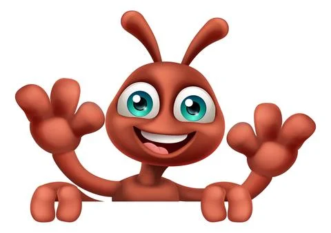 Ant Insect Bug Cute Cartoon Character Mascot イラスト素材