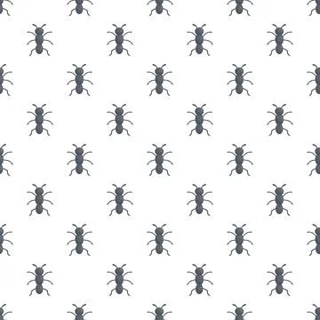 Ant insect colony seamless pattern Stock Illustration