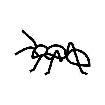 Ant insect line icon vector illustration Stock Illustration