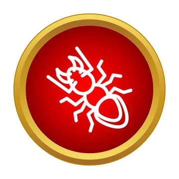 Ant insect pest control warning alert sign Stock Illustration