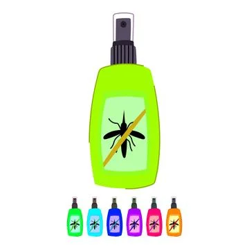 Ant insect repellent vector cartoon graphic Stock Illustration