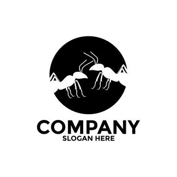 Ant Logo Design template. Vector Ant Illustration Stock Illustration