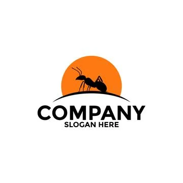 Ant Logo Design template. Vector Ant Illustration Stock Illustration