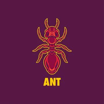 ANT MASCOT LOGO Stock Illustration