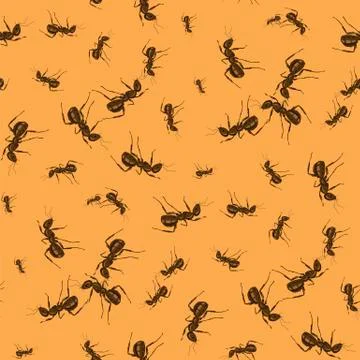 Ant Seamless Pattern Illustrazione stock
