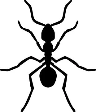 Ant Silhouette Stock Illustration