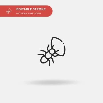 Ant Simple vector icon. Illustration symbol design template for web mobile UI Stock Illustration