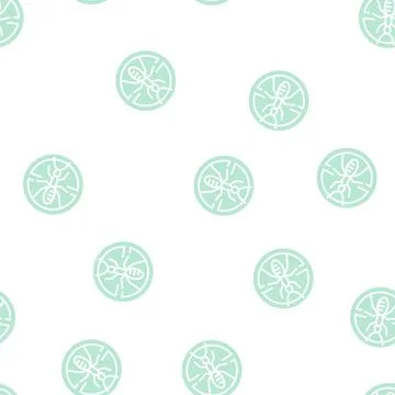 Ant treatment glyph seamless pattern Stock Illustration