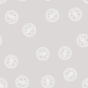 Ant treatment line seamless pattern Stock Illustration