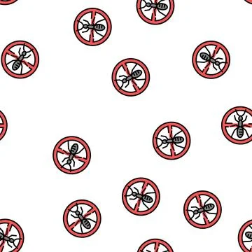 Ant treatment vector seamless pattern Illustrazione stock