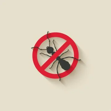 Ant warning sign Stock-Illustration