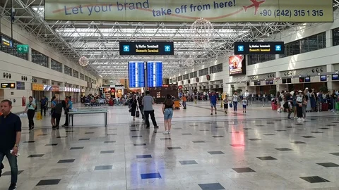 Antalya Airport Stock Footage 110936716