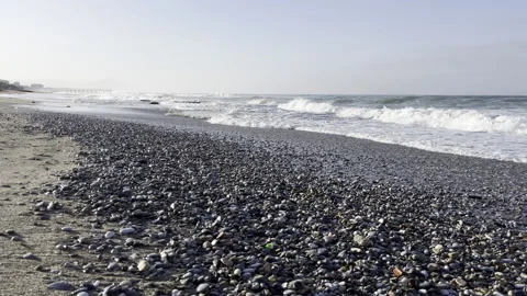 Antalya Beach Waves and Pebbles Stock Footage 180542750