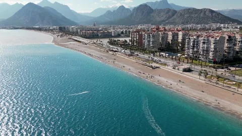 Antalya city beach 스톡 동영상 314372364