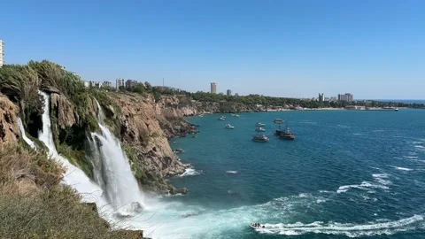 Antalya Duden waterfall in Turkey. Vídeo Stock 284815495