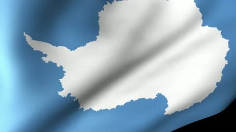 Antarctic Flag Waving Stock Footage 12207434