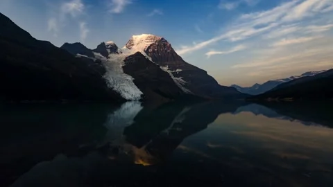 Antarctic landscape. The scene features a vast, snow-covered mountain. Stock Footage 297843141
