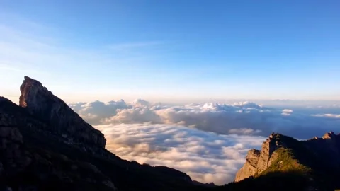 Antarctic landscape. The scene features a vast, snow-covered mountain. Stock Footage 297843854