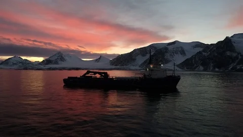 Antarctic sunrise Stock Footage 99804213