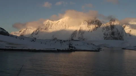Antarctic Sunset Stock Footage 5409553