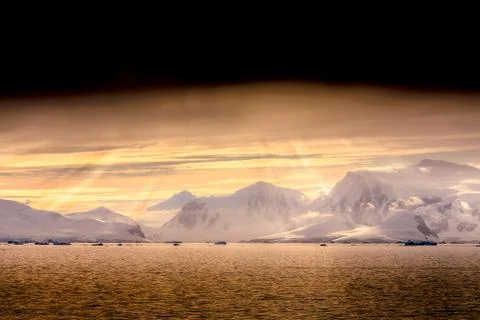 Antarctic Sunset Stock Photos