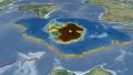 Antarctic tectonic plate extruded. Bumps shaded. Enhanced version 4k or 4k+ Resolution