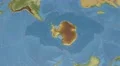 antarctic tectonic plate extruded on disc. elevation & bathymetry, shader. 4k 4k or 4k+ Resolution