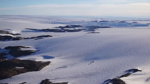 Antarctic view from airplane Stock Footage 93158109