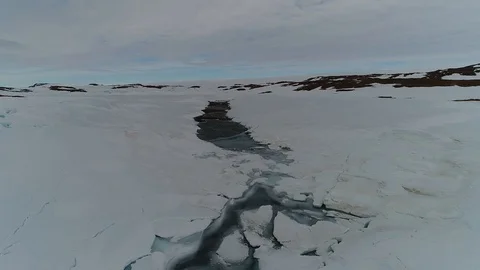 Antarctica from the air Stock Footage 104584383