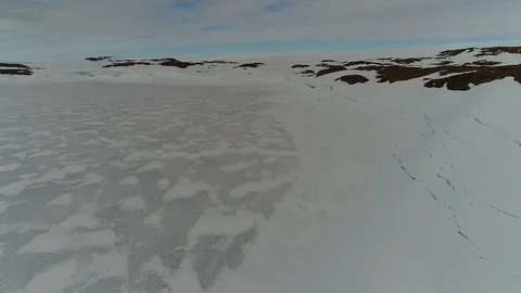Antarctica from the air Stock Footage 104584991