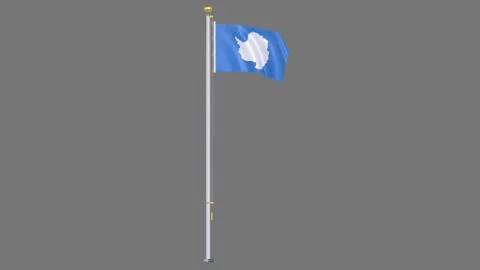 Antarctica Animated flag Video stock 329105668
