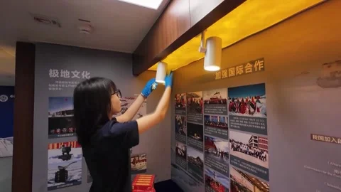 Antarctica: China's 42nd Antarctic expedition team celebrates Spring Fest... Stock Footage 329052434