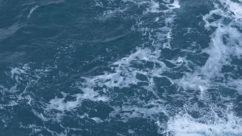 Antarctica Drake Passage Slow Motion Close Up Waves. White Sea Foam View Fr.. Stock Footage 340590894